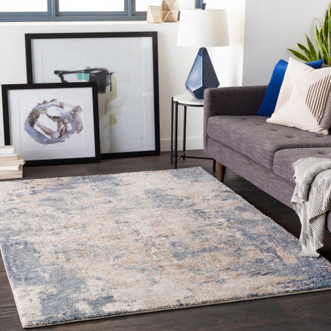 Image of Surya Venice Modern Denim, Pale Blue, Camel, Light Gray, Ivory Rugs VNE-2303