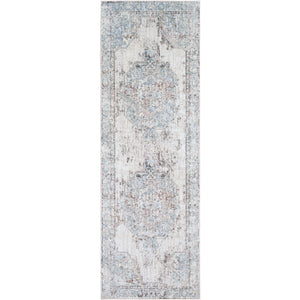 Surya Wonder Traditional Sky Blue, Bright Blue, Medium Gray, Charcoal, Camel, Ivory Rugs WAM-2302