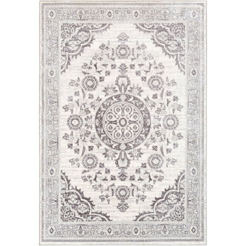 Image of Surya Wanderlust Traditional Charcoal, Silver Gray, White Rugs WNL-2301
