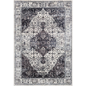 Surya Wanderlust Traditional Charcoal, Navy, White, Silver Gray, Black Rugs WNL-2306