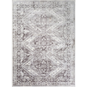 Surya Wanderlust Global Charcoal, Silver Gray, White Rugs WNL-2316