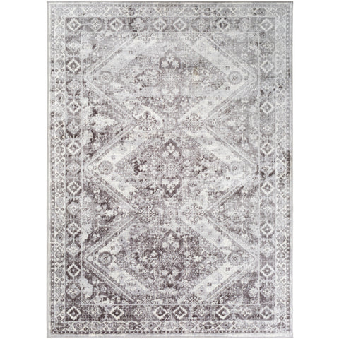 Image of Surya Wanderlust Global Charcoal, Silver Gray, White Rugs WNL-2316