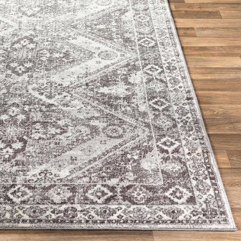 Image of Surya Wanderlust Global Charcoal, Silver Gray, White Rugs WNL-2316