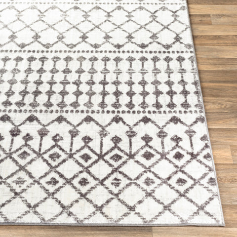 Image of Surya Wanderlust Global Charcoal, Silver Gray, White Rugs WNL-2317