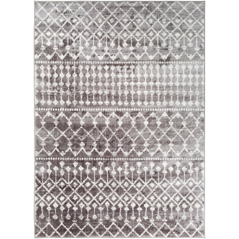 Image of Surya Wanderlust Global Charcoal, Silver Gray, White Rugs WNL-2318