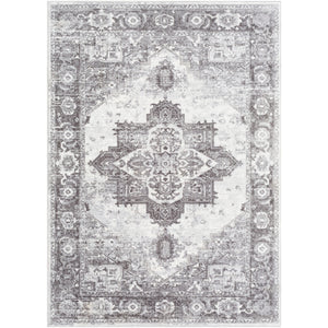 Surya Wanderlust Traditional Charcoal, Silver Gray, White Rugs WNL-2321
