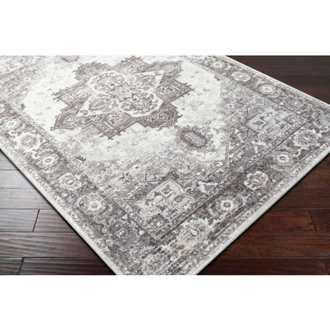 Image of Surya Wanderlust Traditional Charcoal, Silver Gray, White Rugs WNL-2321