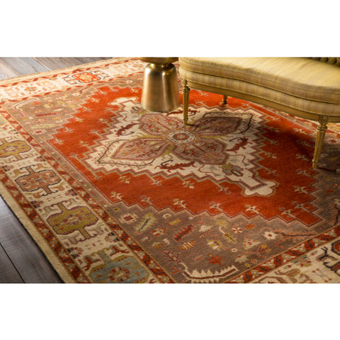 Image of Surya Zeus Traditional Clay, Butter, Mauve, Camel, Sea Foam, Navy, Olive, Eggplant, Coral Rugs ZEU-7800