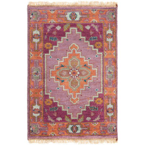 Image of Surya Zeus Traditional Eggplant, Clay, Lime, Bright Purple, Taupe, Mauve, Navy Rugs ZEU-7820