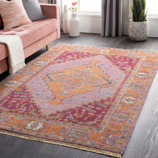 Surya Zeus Traditional Eggplant, Clay, Lime, Bright Purple, Taupe, Mauve, Navy Rugs ZEU-7820