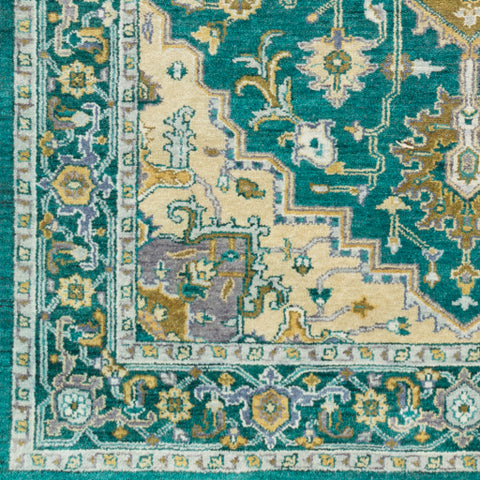 Image of Surya Zeus Traditional Emerald, Olive, Khaki, Teal, Aqua, Dark Blue, Dark Purple, Ivory Rugs ZEU-7822
