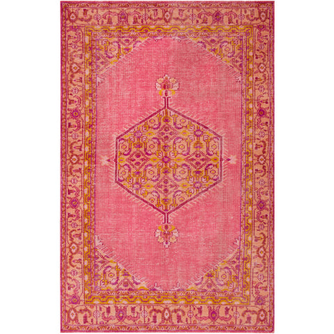 Image of Surya Zahra Traditional Bright Pink, Coral, Saffron, Bright Purple, Garnet, Terracotta Rugs ZHA-4005